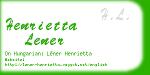 henrietta lener business card